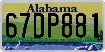 AL license plate 67DP881