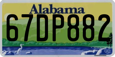 AL license plate 67DP882