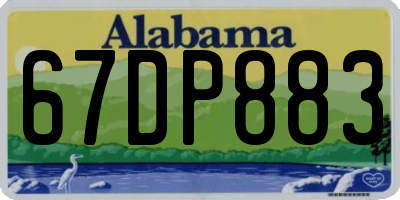 AL license plate 67DP883