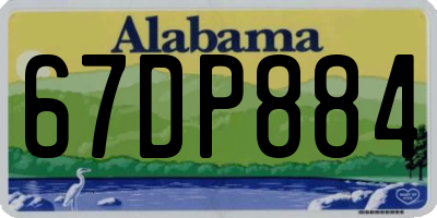 AL license plate 67DP884