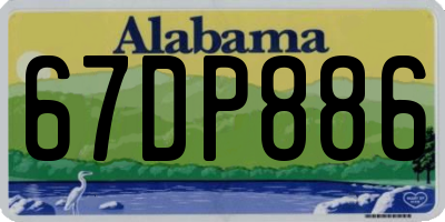 AL license plate 67DP886