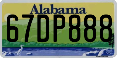 AL license plate 67DP888