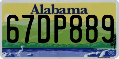 AL license plate 67DP889