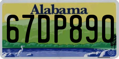 AL license plate 67DP890