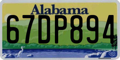 AL license plate 67DP894