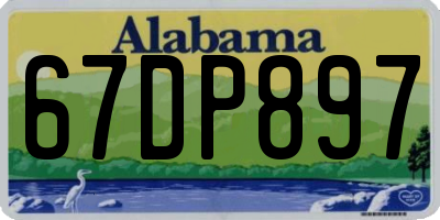 AL license plate 67DP897