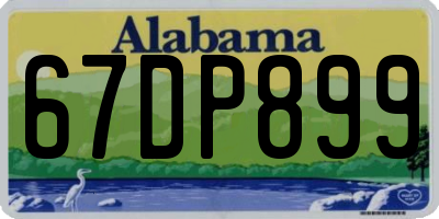 AL license plate 67DP899