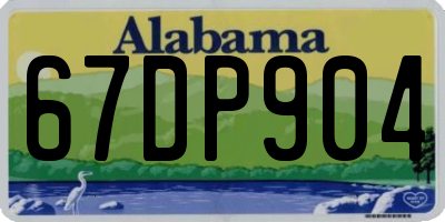 AL license plate 67DP904