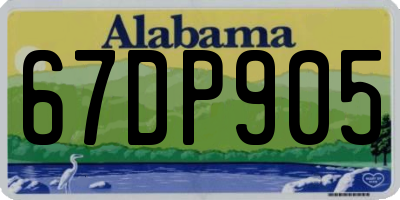 AL license plate 67DP905