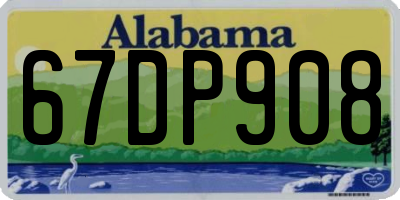 AL license plate 67DP908