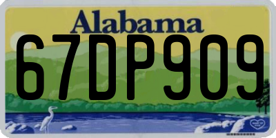 AL license plate 67DP909