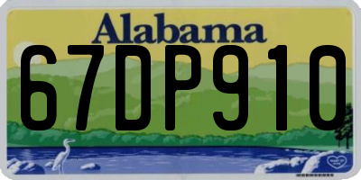 AL license plate 67DP910