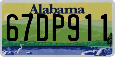 AL license plate 67DP911