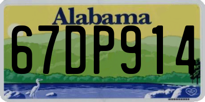 AL license plate 67DP914