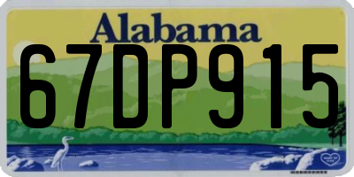 AL license plate 67DP915