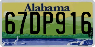 AL license plate 67DP916