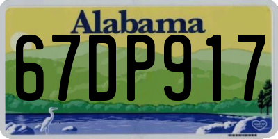 AL license plate 67DP917