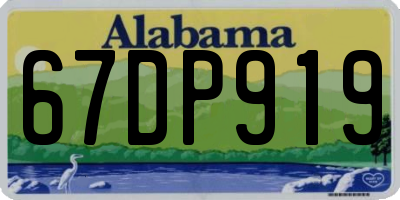 AL license plate 67DP919