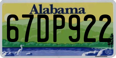 AL license plate 67DP922