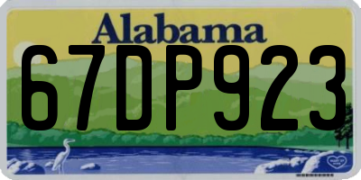 AL license plate 67DP923