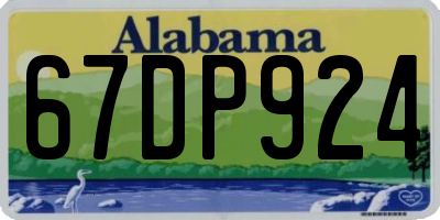 AL license plate 67DP924