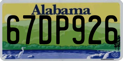 AL license plate 67DP926