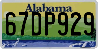 AL license plate 67DP929