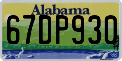 AL license plate 67DP930