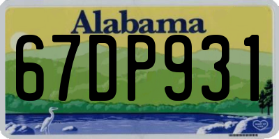 AL license plate 67DP931