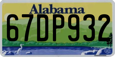 AL license plate 67DP932