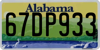 AL license plate 67DP933