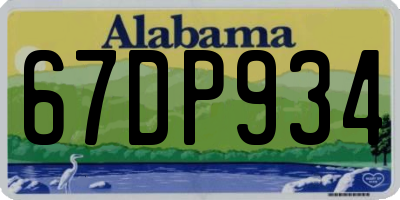 AL license plate 67DP934