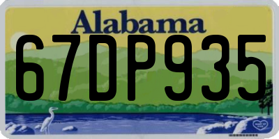 AL license plate 67DP935