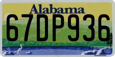 AL license plate 67DP936