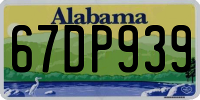 AL license plate 67DP939