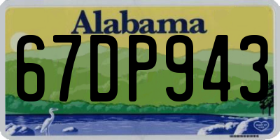 AL license plate 67DP943