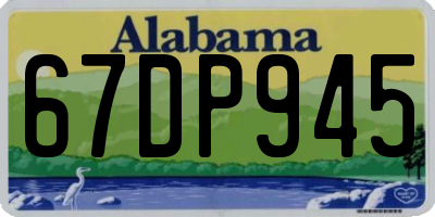 AL license plate 67DP945