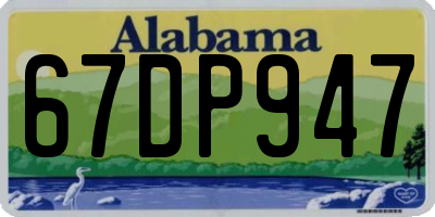 AL license plate 67DP947