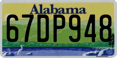 AL license plate 67DP948