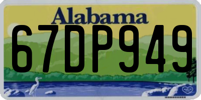 AL license plate 67DP949