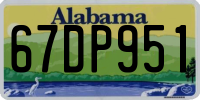 AL license plate 67DP951