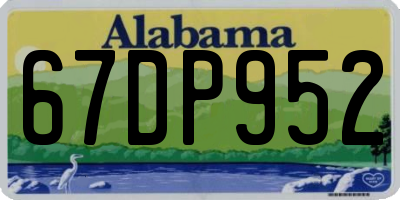 AL license plate 67DP952