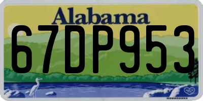 AL license plate 67DP953