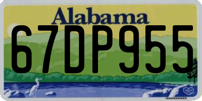 AL license plate 67DP955