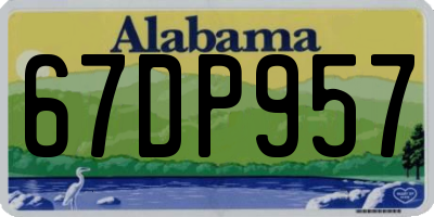 AL license plate 67DP957