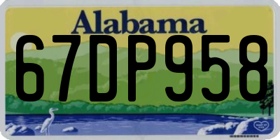 AL license plate 67DP958