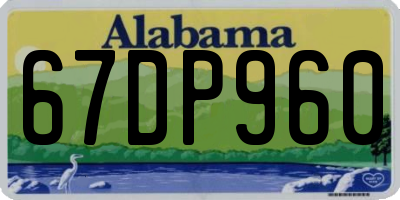 AL license plate 67DP960