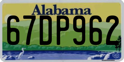 AL license plate 67DP962