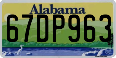 AL license plate 67DP963