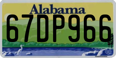 AL license plate 67DP966